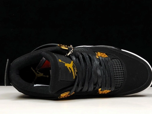 Chep Onekick Metallic Royalty 308497-032 Jordan 4 Air Black Gold-White 0729